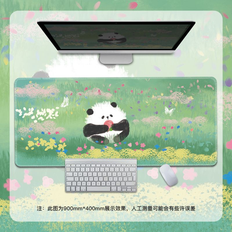 Dễ Thương Tấm Lót Chuột Và Bàn Phím Máy Tính Hình Gấu Trúc Chống Trượt