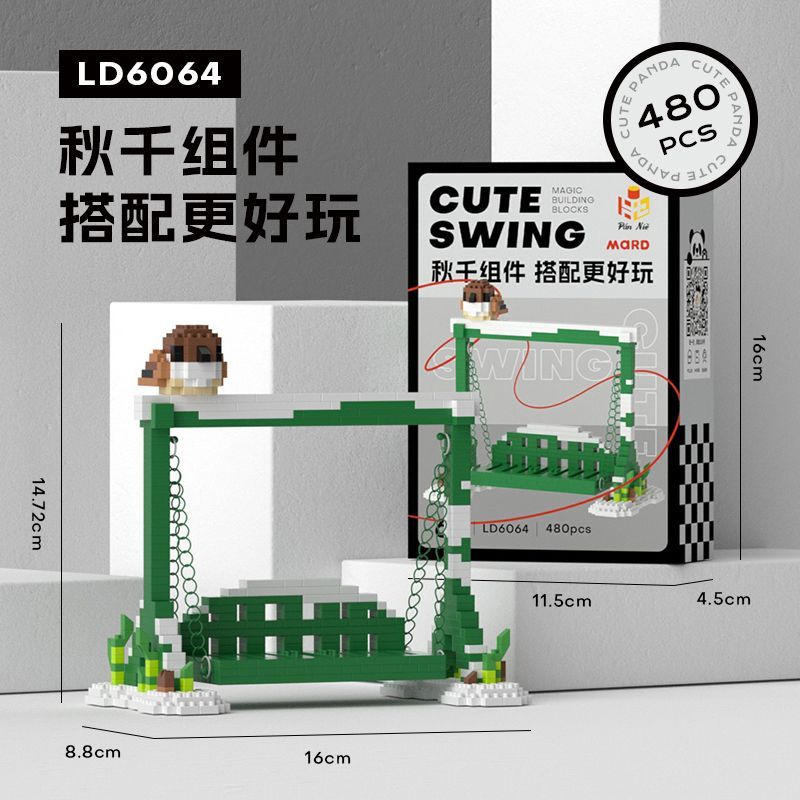 Đồ Chơi Xếp Hình lego Gấu Trúc mini Dễ Thương