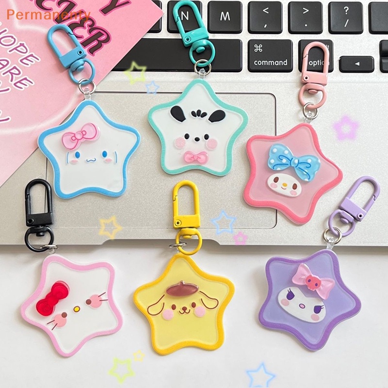 Móc Khóa acrylic Hình sanrio Ngôi Sao Hoạt Hình Dễ Thương