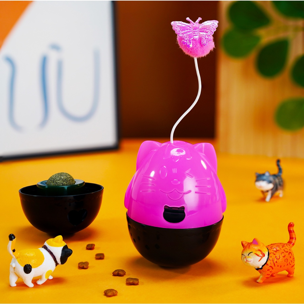 Lật Đật Có Lông Vũ Đồ Chơi Cho Mèo