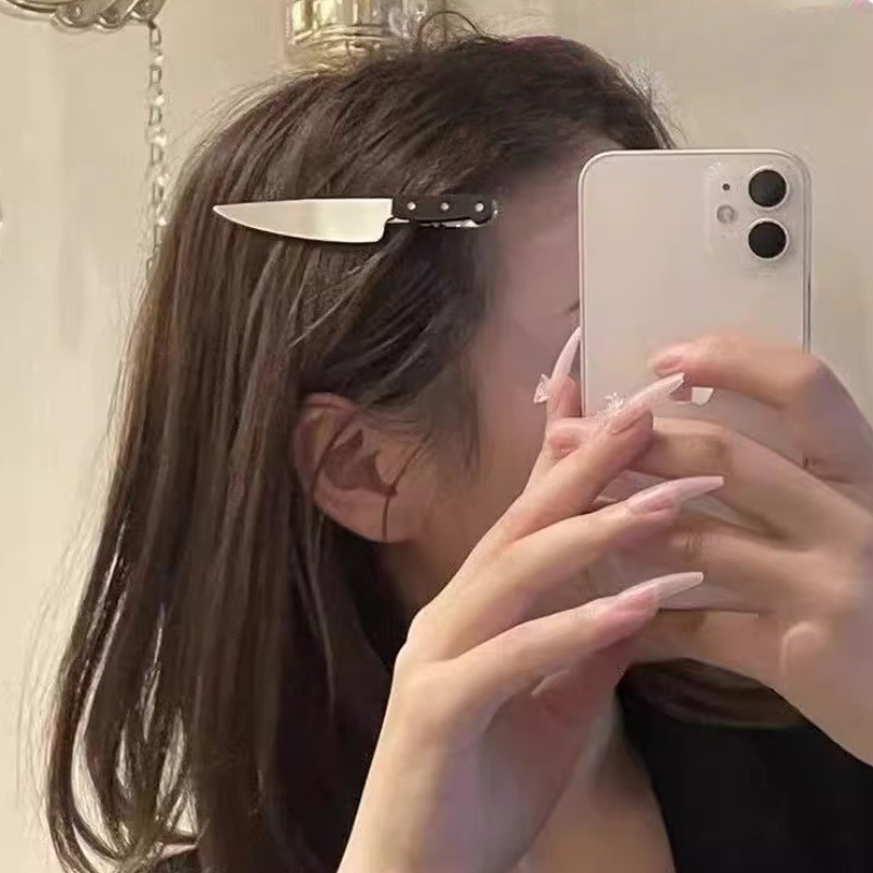 Papaozhu Kẹp Tóc Hình Kéo / Bóng Đèn led Nhỏ Dễ Thương Vui Nhộn Phong Cách Hàn Quốc Dành Cho Bạn Nữ / Trẻ Em