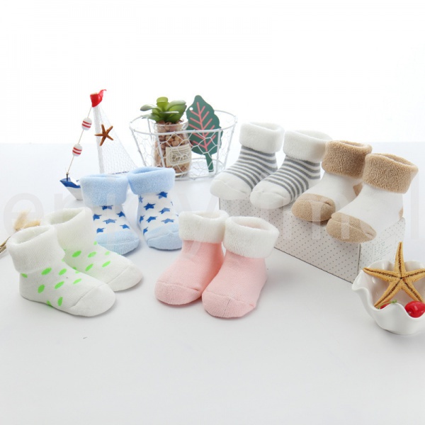 5 Đôi Chất Lượng Cao Thu Đông Cotton Dày 0-12 Tất Sơ Sinh Tất Bé Gái 0-3 Tuổi