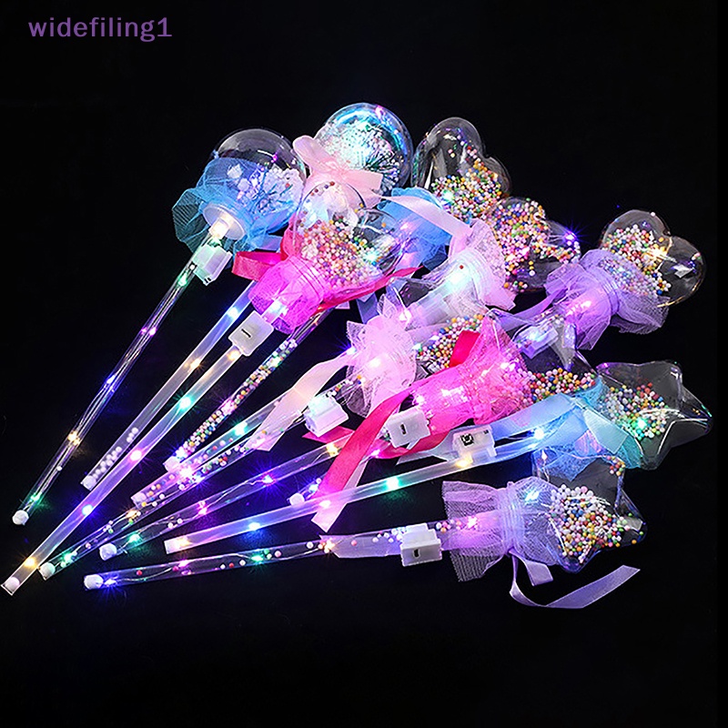 Widefiling 1 Cây Đũa Phép Phát Sáng Nhiều Màu Hình Trái Tim Ngôi Sao Công Chúa Tiên Nữ Cho Bé Chơi Hóa Trang