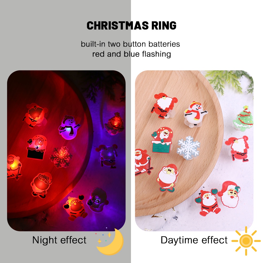 Bộ 10 Nhẫn Đèn led Phát Sáng Hình Hoạt Hình Dễ Thương