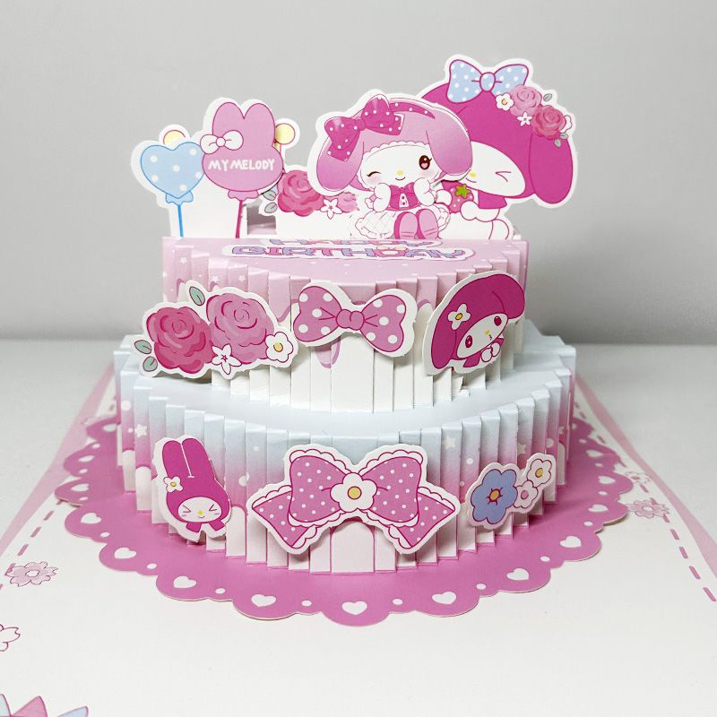 Sách Gấp Hình Bánh Kem 3d san Liu girl cutaway free coolommy handmade diy