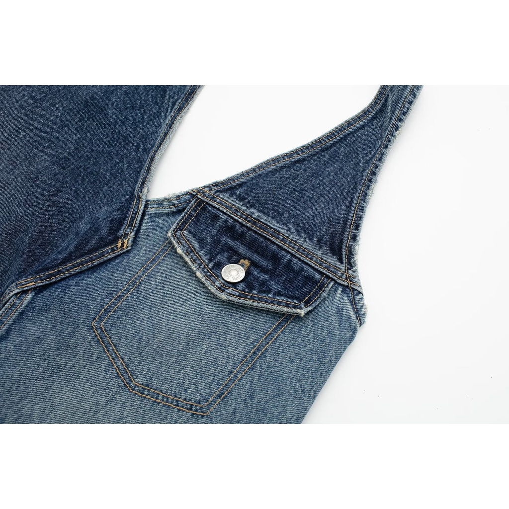 Áo vest Cao Bồi Giải Trí Không Đối Xứng Đa Năng 940102