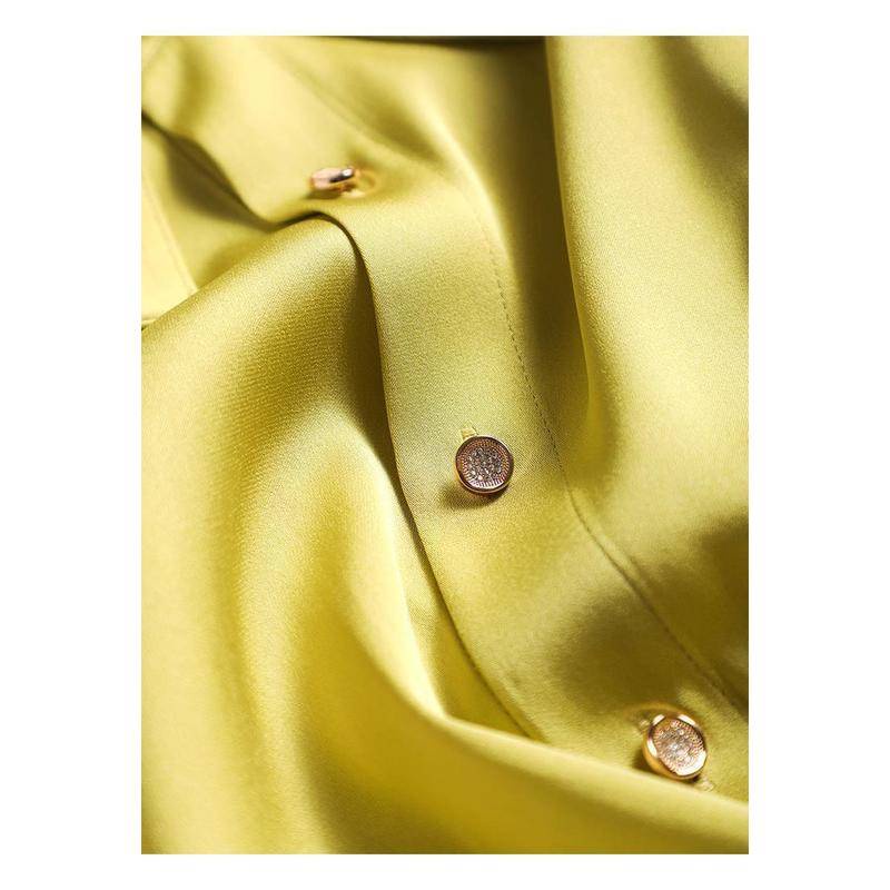 Áo Sơ Mi Nữ Tay Dài Dáng Rộng Giả Lụa Cao Cấp Phong Cách Mới