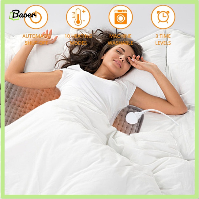 Tấm Đệm Sưởi Ấm Tự Động Tắt 10 Mức Độ 100% Chính Hãng Dành Cho Lưng