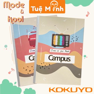 Vở Campus 80-120-200 trang kẻ ngang có lề tùy chọn, tập sổ 70gsm dán ép gáy dễ lật [Link tổng hợp]