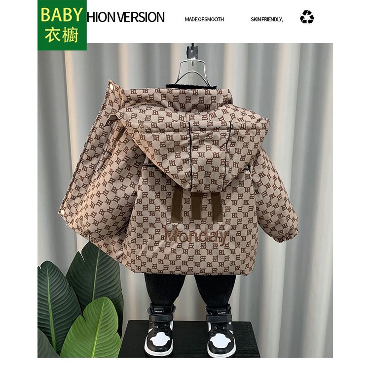 Áo Khoác Đệm cotton Lót Lông Cừu Dày Phong Cách Mới 2023 Cho Bé Trai