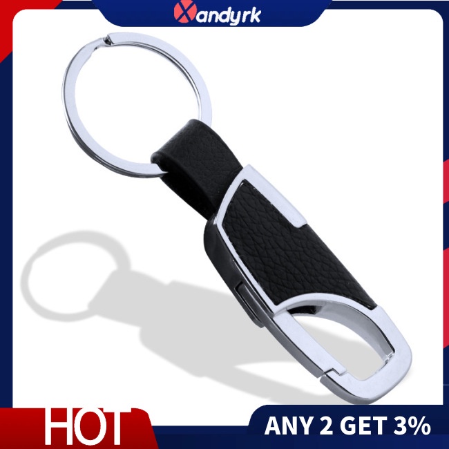 Móc Khóa Da + Kim Loại Thời Trang Nam Tính