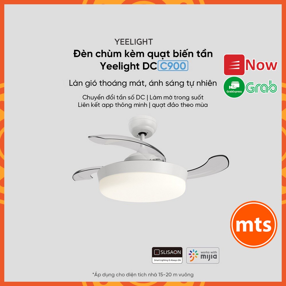 Quạt trần kèm đèn LED thông minh Xiaomi Yeelight C900 YLFSD-0006 kết nối Mi Home - Minh Tín Shop