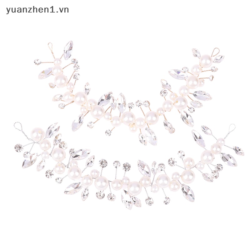 Băng Đô Cài Tóc Đính Ngọc Trai Sang Trọng Cho Cô Dâu