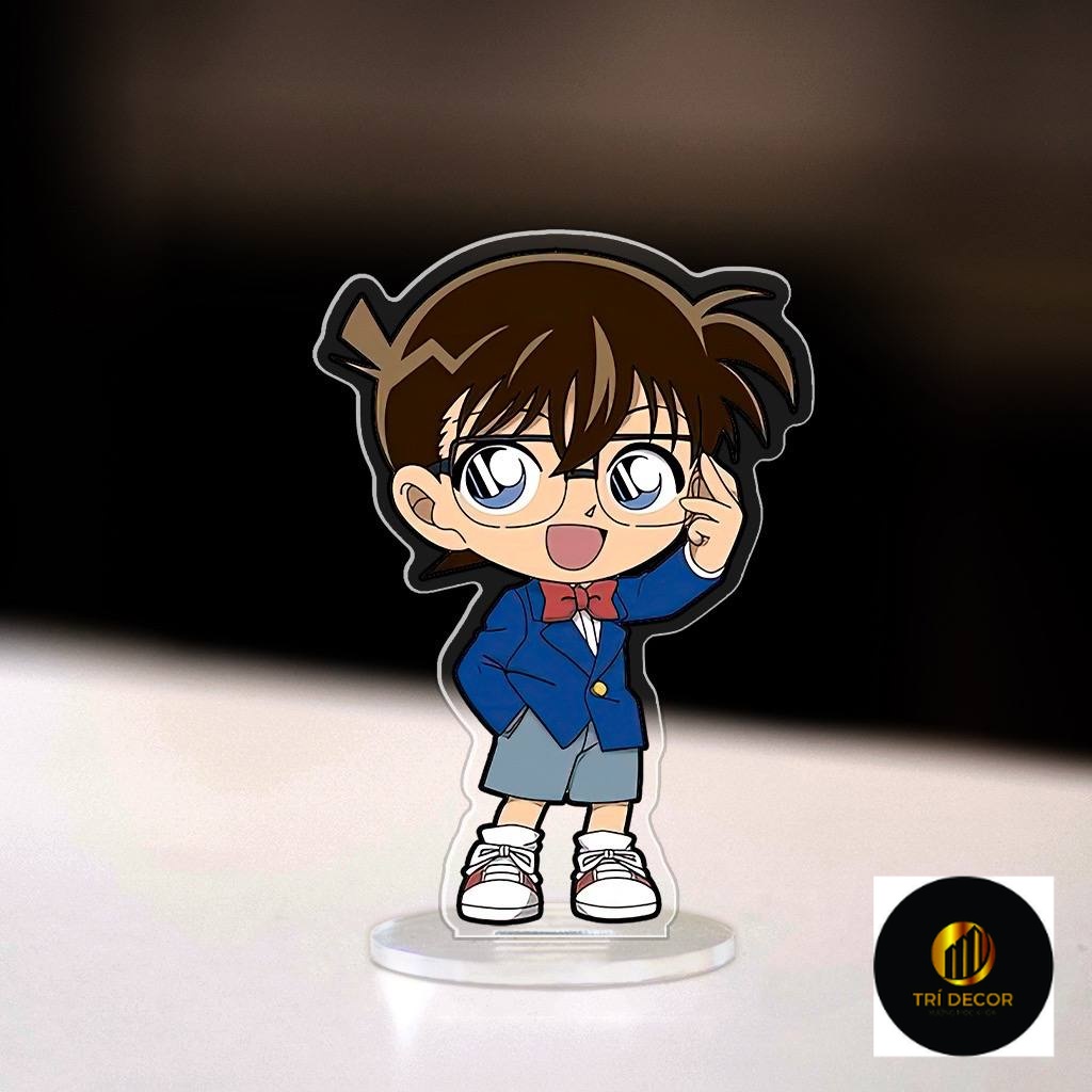Mô hình standee Conan anime manga thám tử lừng danh nhân vật Conan Kaito Kid Haibara Ran Mori cao 8cm