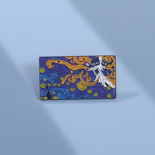 Ghim cài áo hình tranh sơn dầu van gogh độc đáo