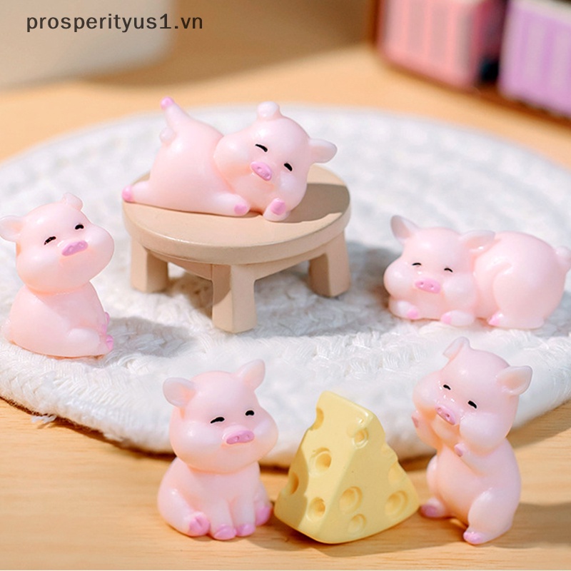 Tượng Heo Con mini Dễ Thương Trang Trí Tiểu Cảnh / Sân Vườn