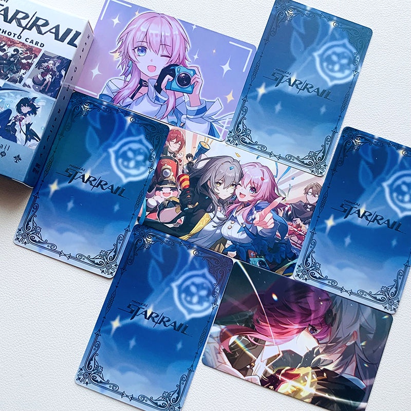 Honkai Star Rail HSR - Card bo góc Red Carpet Thẻ Ghi Chú Hình Ngôi Sao laser jingyuan xier fu xuan blade hd Tinh Tế Sáng Tạo