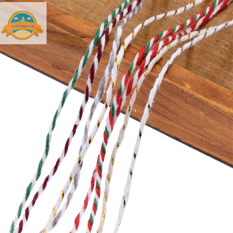 Cuộn Dây cotton 100m Dùng Gói Quà Giáng Sinh diy