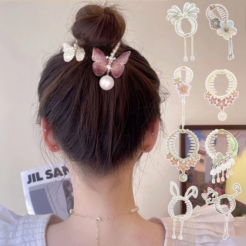 Kẹp Tóc Cố Định Tóc Đuôi Ngựa Hình Quả Bóng Thịt Dành Cho Bé Gái