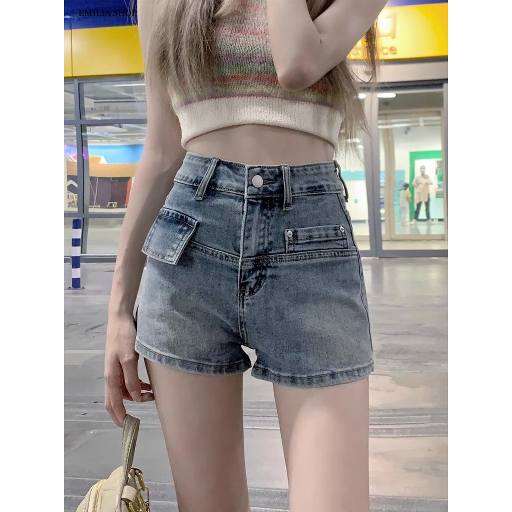 Chất lượng cao EMILIA SHOP quần ống rộng quần nữ jean Thời trang phổ biến Thể thao Popular WNK23933E7 43Z231024