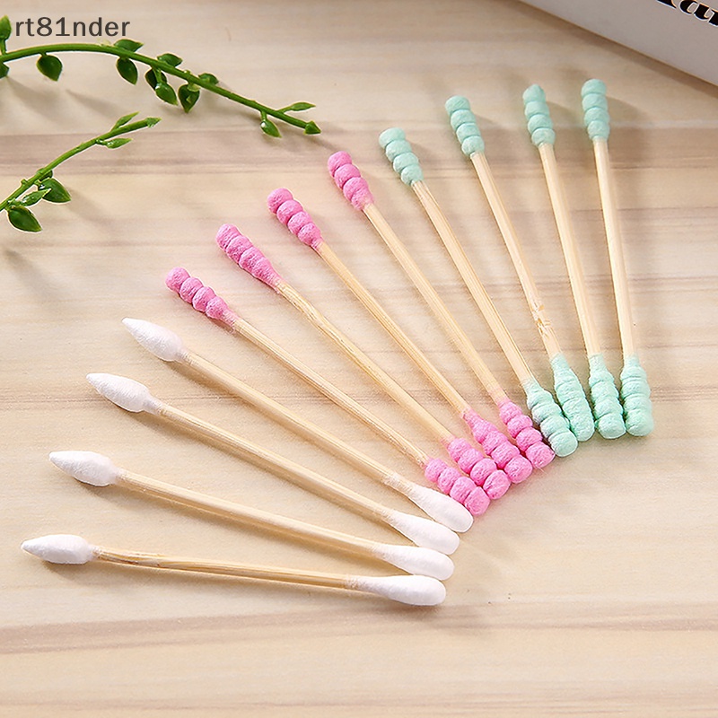 Rt Set 100 Tăm Bông cotton Hai Đầu Dùng Để Vệ Sinh Tai / Mũi / Lỗ Tai