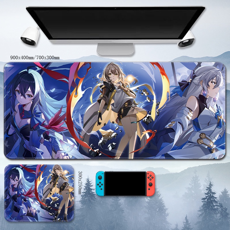 Trailblazer Mouse Pad Honkai: Star Rail Gaming computer keyboard mat Stelle ACGN Caelus anime Kafka animation Himeko Genshin Impact March 7th protagonist table mat