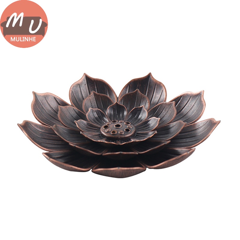 Mulinhe Đế Đốt Trầm Hương Bằng Kim Loại Hình Hoa Sen Phật Giáo Trang Trí Nhà Cửa vn