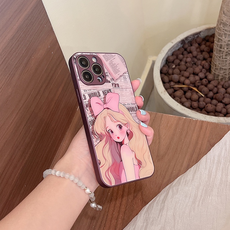 Ốp Điện Thoại Mặt Kính Cho iphone 15 14 11 plus 12 13 pro max 15 14 11 plus 12 13 pro max