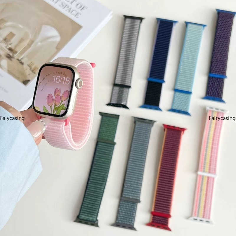 Dây Đeo nylon Tùy Chỉnh Kích Thước Cho Đồng Hồ Thông Minh apple series 9 44mm 40mm 41mm 45mm 42mm 38mm 49mm 8 ultra 2 7 6 se 5 3