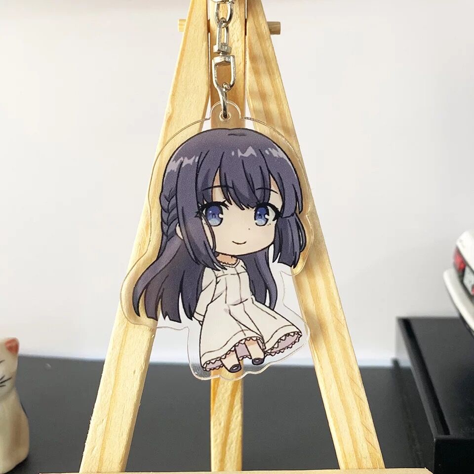 Móc khoá Anime Rascal Does Not Dream of Bunny Girl Keychain Kawaii Sakurajima Mai Phụ Kiện Trang Trí Balo Túi xách