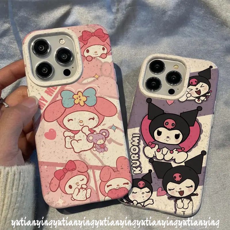 Ốp Điện Thoại Họa Tiết sanrio kuromi melody Cho iphone 11 14 15 13 12 pro max 7plus xr xs x max 7 15 8 6 6s plus se 2020