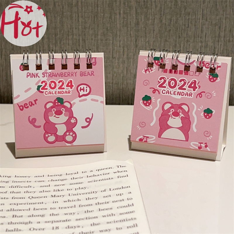 Jr Lịch Năm 2024 mini Để Bàn Hình Quả Dâu Dễ Thương