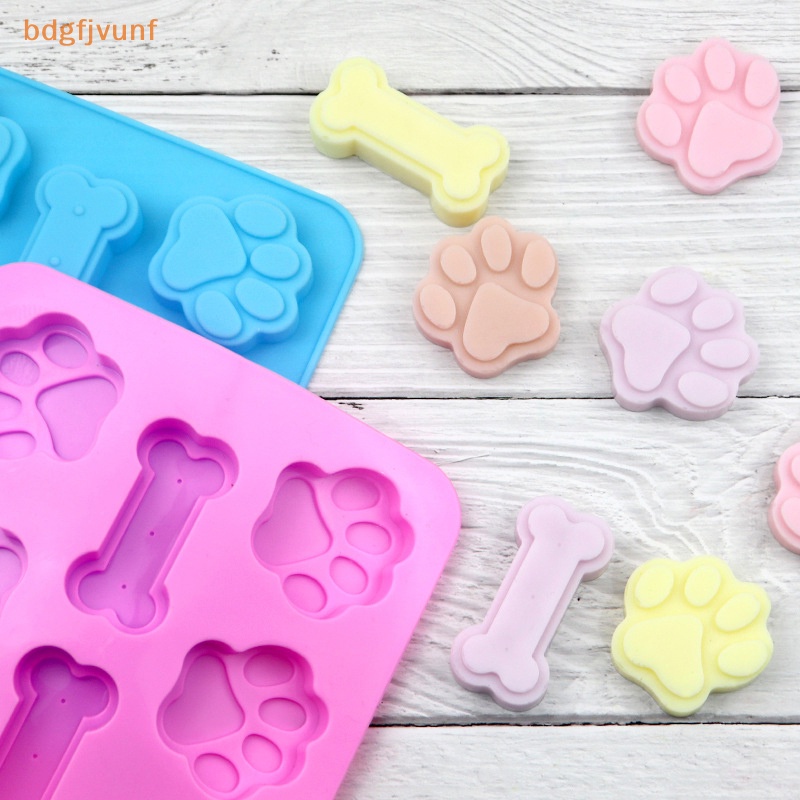 Khuôn Silicon Làm Bánh Hình Dấu Chân Chó 3d vn