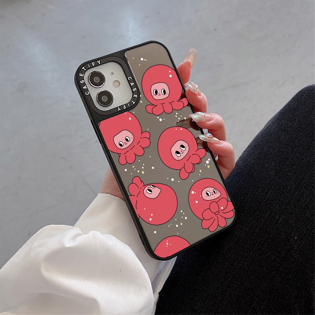 Ốp Điện Thoại pc Cứng Mặt Gương Bạch Tuộc Chống Sốc Cho iphone 15 14 13 12 11 pro max ix xs max xr 6 6s 7 8 plus