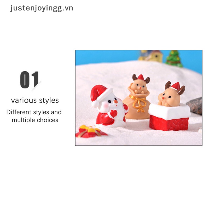 1 Mô Hình Tuần Lộc Giáng Sinh mini Bằng Nhựa resin Trang Trí Tiểu Cảnh