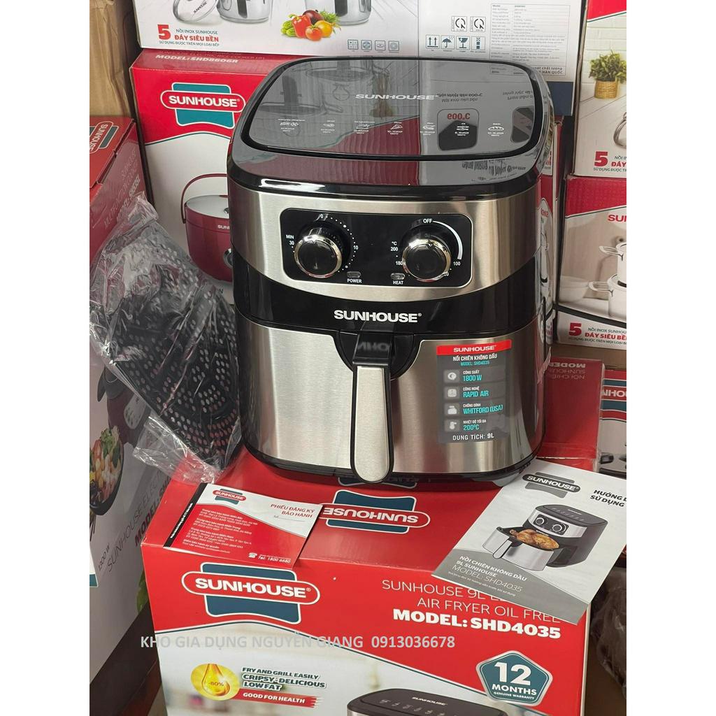 Nồi chiên không dầu 9L SUNHOUSE SHD4035 BH 12 tháng