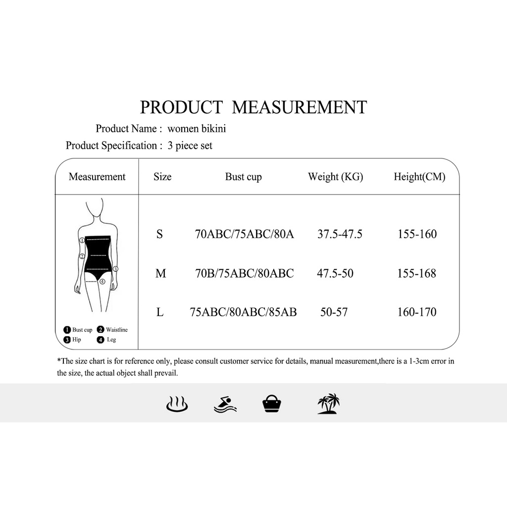 Bikini Bộ Đồ Bơi Ba Mảnh Tay Dài Phong Cách Thể Thao Thời Trang Đi Biển Cho Nữ