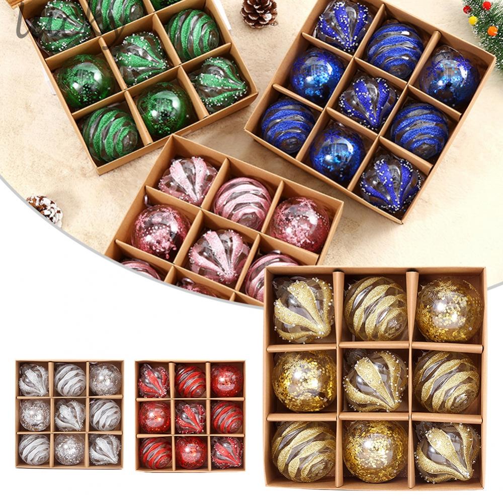 Set 9 Quả Châu Lấp Lánh Trang Trí Giáng Sinh