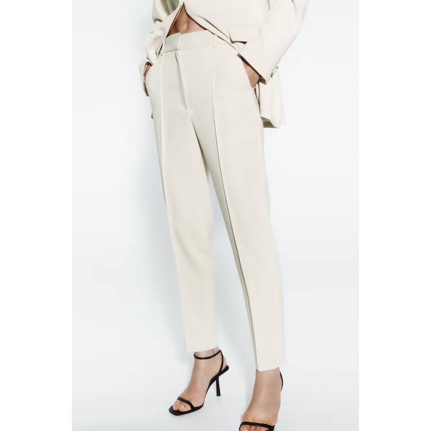Zara Bộ Áo Khoác blazer + Quần Dài Lưng Cao Thời Trang Mùa Thu Thanh Lịch8375701 8373683