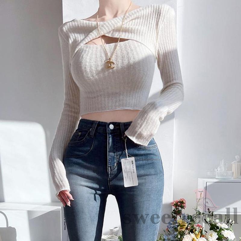 Áo Dệt Kim Nữ Tay Dài Màu Sắc Thanh Lịch