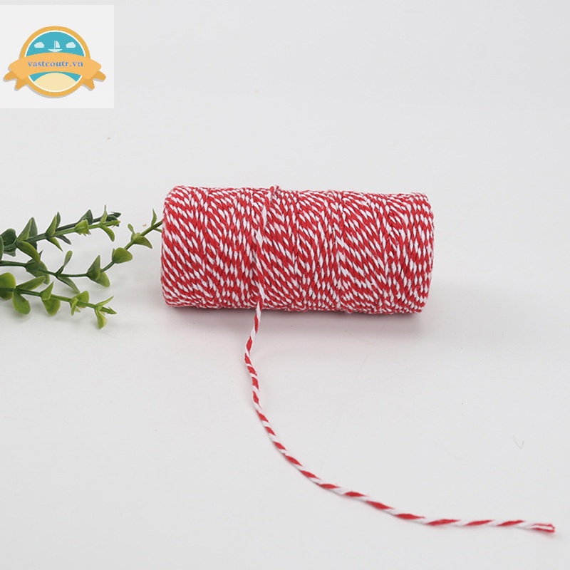 Cuộn Dây cotton 100m Dùng Gói Quà Giáng Sinh diy