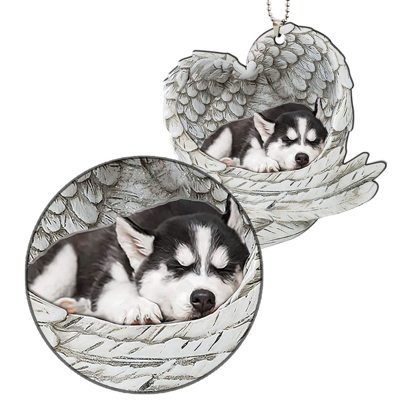 Supers Mặt Dây Chuyền Bằng acrylic In Họa Tiết Đôi Cánh Thiên Thần Tình Bạn / Ngày Lễ Tình Nhân