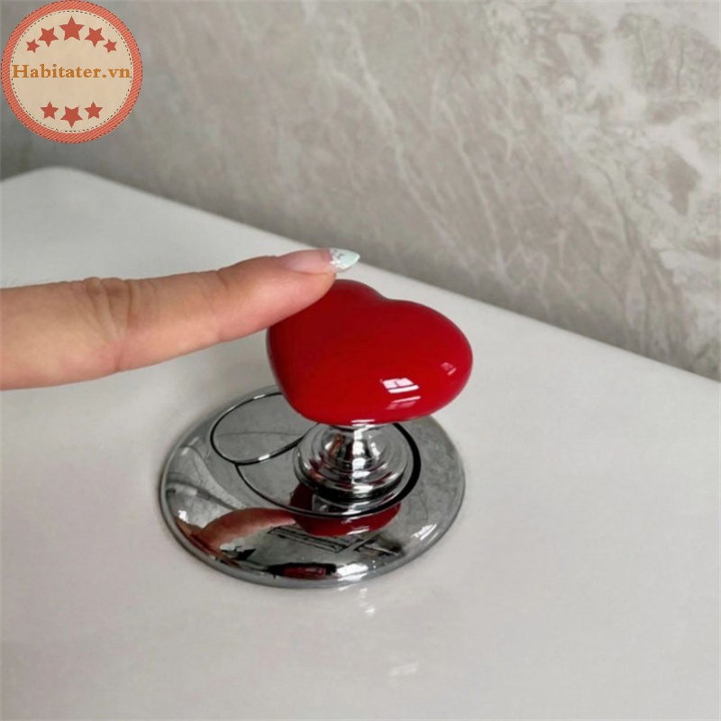 Tater Công Tắc Nhấn Nút Bồn Cầu Dạng Nhấn Hình Trái Tim Trang Trí Phòng Tắm Nút Nhấn Nước Tại Nhà vn