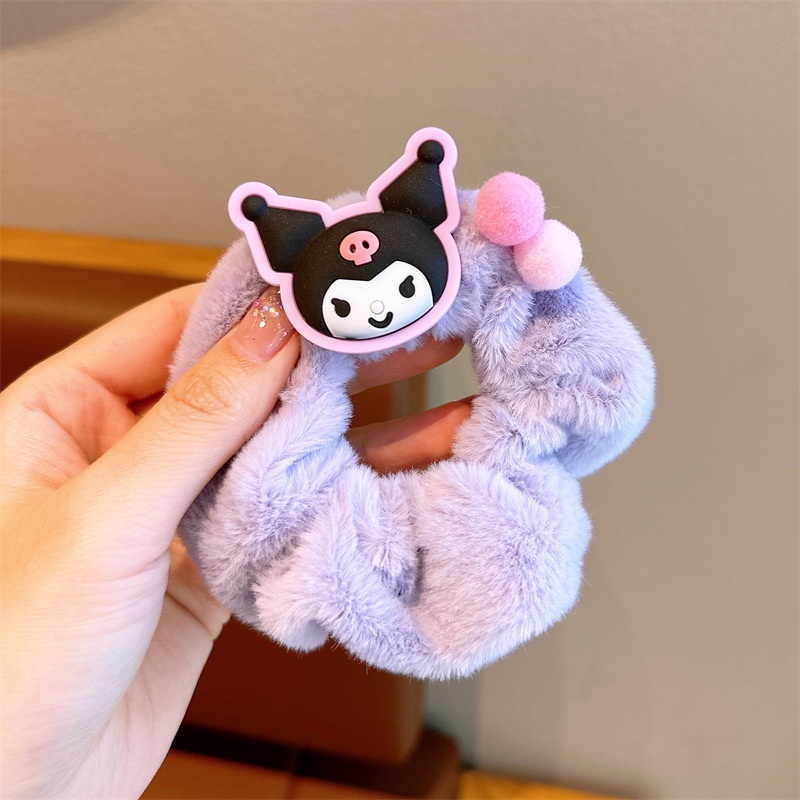 Dây Cột Tóc Phủ Lông Hình sanrio melody Ngọt Ngào Cho Nữ