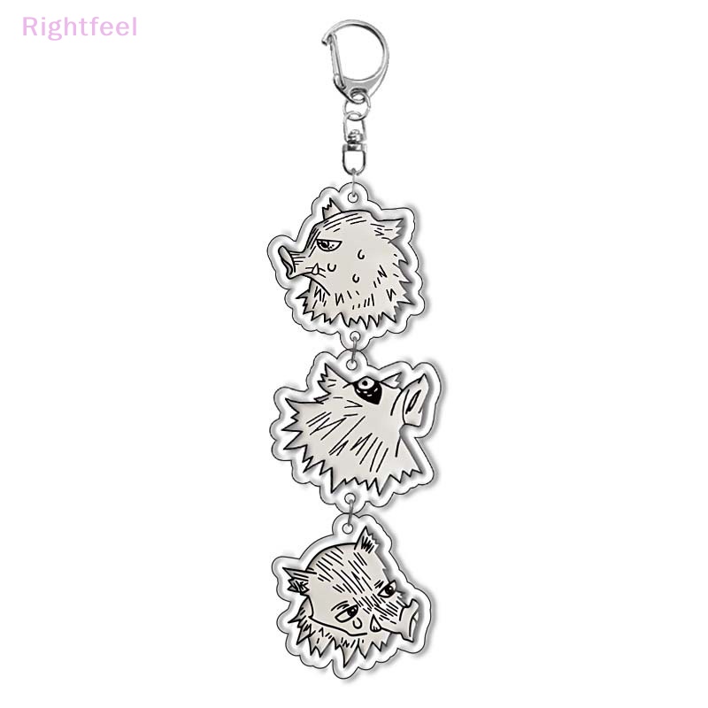 Rightfeel Móc Chìa Khóa Bằng acrylic Hình demon slayer brinco blade of ghost kamado tanjirou pompom yaiba Dễ Thương Mới