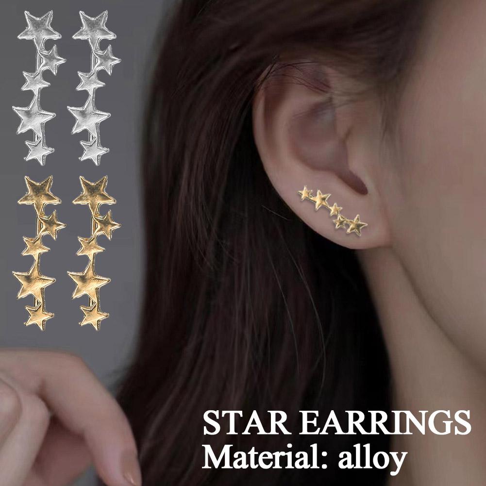 Bông Tai Hình Ngôi Sao / Mặt Trăng mini Lấp Lánh Thời Trang Cho Nữ k8i7