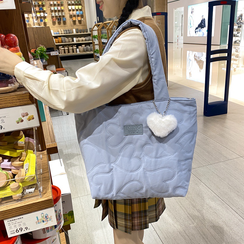 Túi Xách Vải Màu Trơn Cỡ Lớn Thời Trang Nữ Dễ Thương