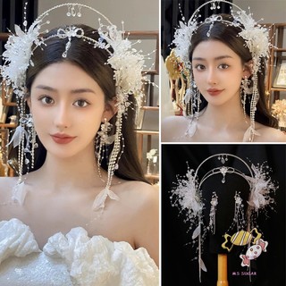 Yadornos băng đô cài tóc đính pha lê lấp lánh cho cô dâu