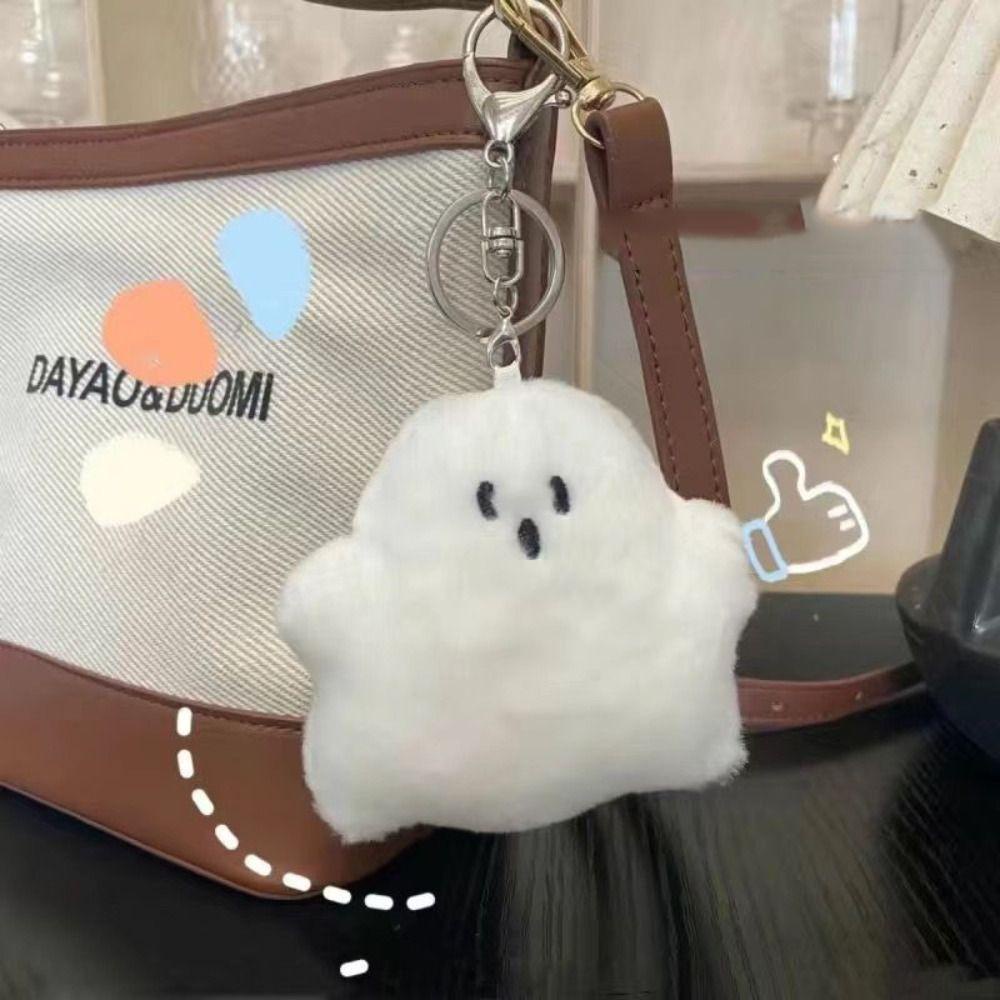 Dyruidoj Thú Nhồi Bông Mềm Mại Treo Móc Khóa Hình Ma Quỷ Màu Trắng Sáng Tạo Làm Quà halloween Cho Bé