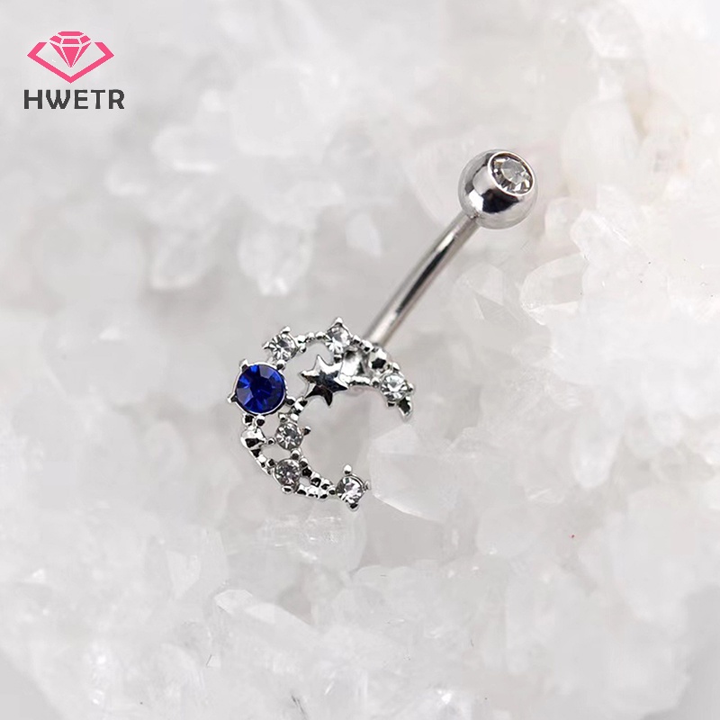 Khuyên Rốn Thép Không Rỉ Đính Đá Pha Lê Hình Hoa Và Bướm Mới